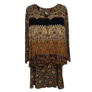 Season Design Printed 2pc Midi Skirt Set Medium